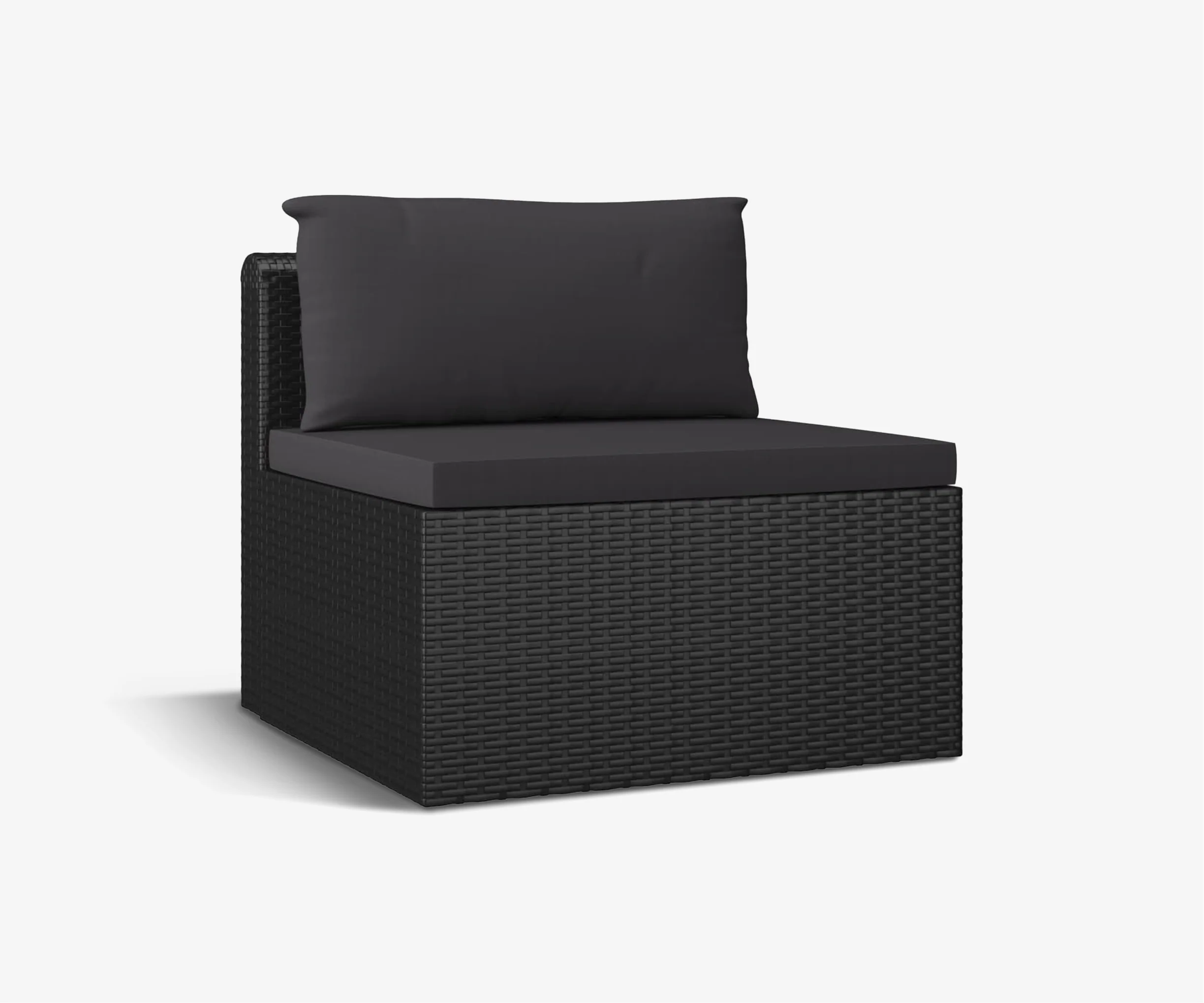 Black Rattan Patio Lounge Set - Image 4