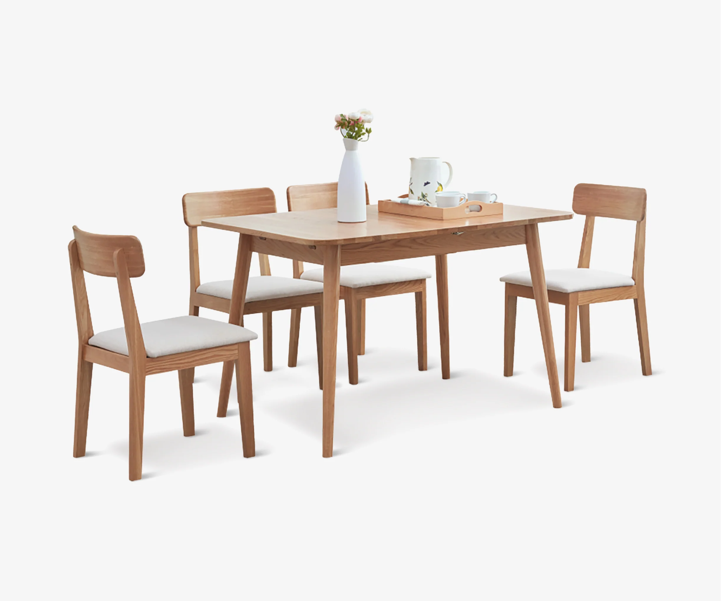 Expandable Oak Dining Table - Image 5